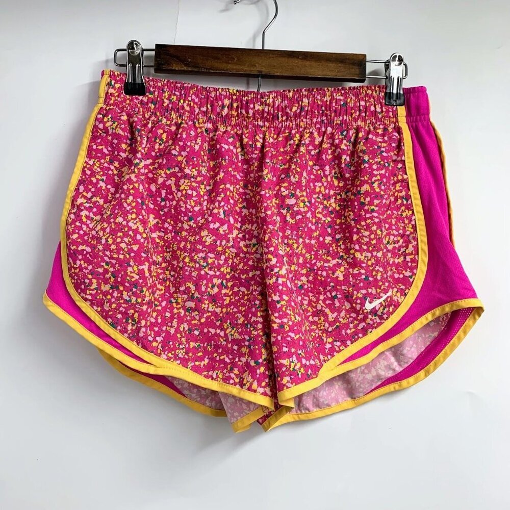 Nike Women's Tempo Icon Clash Splatter Paint DD2279 601 Running Shorts Size M